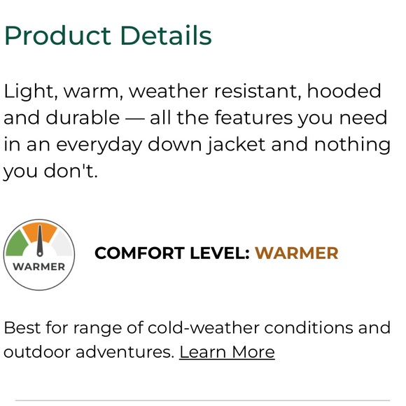 L.L. Bean Colorblock Down Hooded Jacket - Orange, Red, Blue - Picture 4 of 6